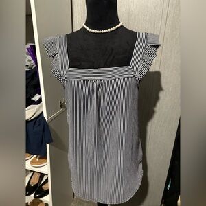 Striped Black and White Women's Blouse